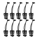 10pcs Outdoor Molle Elastic Cord Webbing  Buckle Roll Clips tool Black
