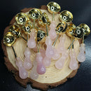 Crystal Handle Sealing Wax Bead Melting Spoon for Scrapbooking (Pink) A