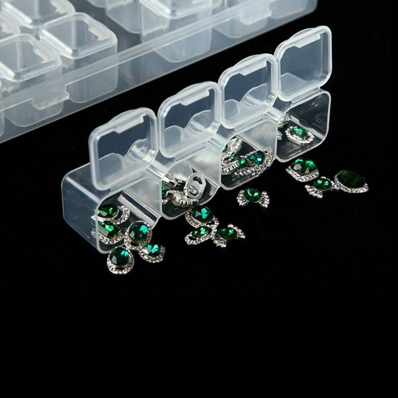 Nail 28 lattice jewelry box can be assembled demolition box nail decoration O4J1