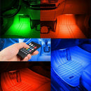 4XDC12V 12 LED Lights USB Wireless Music Control 8 Color RGB Car Interior L