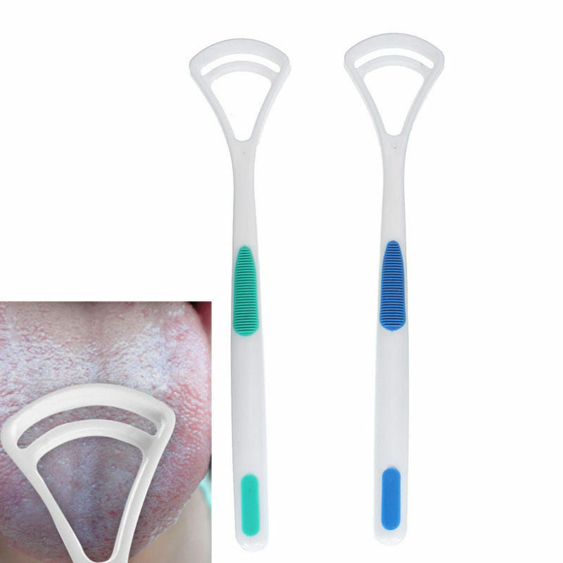 2X/Set Soft Tongue Cleaner Scraper Dental Mouth Oral Clean Heath Care Brush//