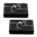 2pcs Aluminium Camera 1/4" Quick Release Plate For Tripod Monopod Ball Head
