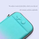 Game Console Gradient Storage Case for Switch Bag Pouch (Green Purple) A