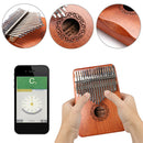 Thumb Finger Piano African Sanza Mbira 17-Key Mahogany Wood Kalimba for Beginner