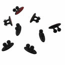 8pcs Black Car Charger Line Headphone USB Cable Car Clip Interior Accessories