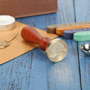 Retro Plant Pattern Sealing Wax Wood Handle Wax Seal Stamp for Letter (F40)