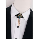 Men's Shirt Suit Blue Lucite Tassel Bouquet Brooch Breastpin Pin Accessories