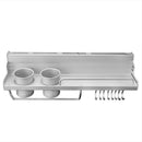 Wall Mounted Pot Pan Rack Multifunctional Kitchen Bookshelf Storage Rack wi O7L9