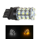 T25 3157 3528 60SMD Led Dual colors Turn Signal Parking Running Light Bulbs