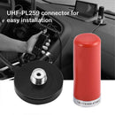 Car Dual Band Antenna UHF VHF 400-470/136-174MHZ PL-259 Antenna Cable Red