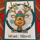 Cute Christmas Elk Deer Scrapbook Embossing DIY Metal Frame Cutting Die (A)