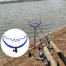 Heavy Duty Sprial Rod Holders Fishing Pole Ground Stand Support Rest Blue