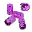4x Purple Aluminum Alloy Car Tire Wheel Rims Stem Air Valve Cap Tyre Cover Decor