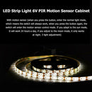 2m 120LED Strip Light 6V PIR Motion Sensor Cabinet Lamp Tape (Warm Light) A