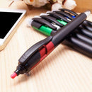 Multifunctional Two-point Ballpoint Pen Double-ended Black Pen Plastic O4S6