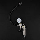 Lock On Chuck Flexible Hose Tire Inflator with Air Pressure Gauge Pistol