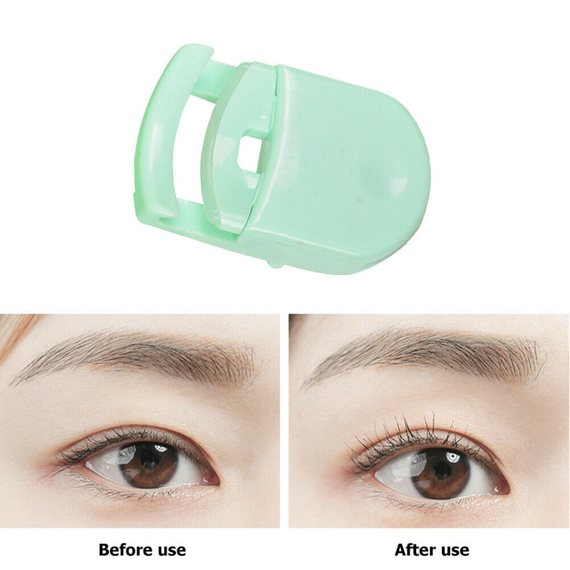 Women Mini Eyelash Curler Beauty Makeup Eye Lashes Curling Clip (Green)