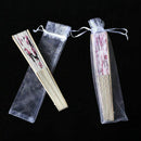 100 Pack Folding Hand Fan Pouch Drawstring Organza Bags Folding Fan Pocket