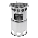 Hiking Wide Open Camping Stove Stainless Steel Backpacking Stove Wood