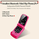 Long-Cz J9 Mini Flip Mobile Phone 0.66 Inch Smallest Cell Phone Wireless Bl