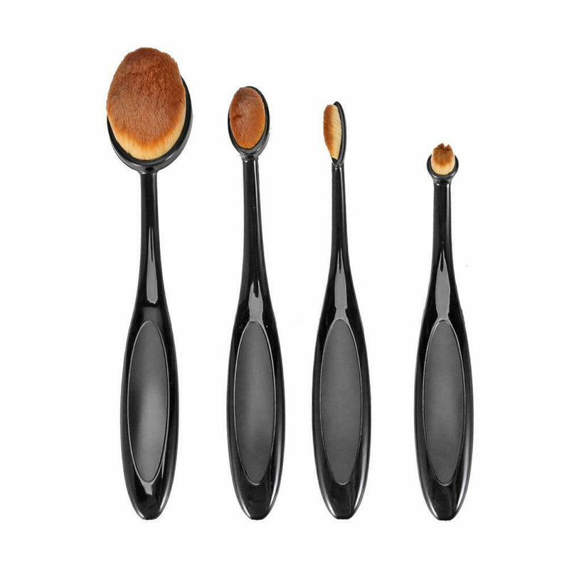 4pcs Woman Toothbrush Foundation Brushes Make Up Brushes Set Face Powder Bl