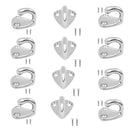 12 Sets Stainless Steel Clothing Hook Wall Mounted Coat Hook for Boat Yacht