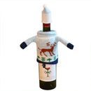Knitting Christmas Wine Bottle Cover Set Sweater With Hat(Elk)