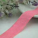 15pcs 25mm Wide Plaid Printed Polyester Ribbons for DIY Hairbow Party Decor