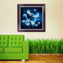 DIY 5D Diamond Embroidery Painting Blue Flower Cross Stitch Home Decor