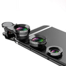 4 In 1 Phone Lens 0.63X Wide Angle Macro Fish Eye Telephoto Zoom Lens For S