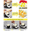 2 In 1 Stainless Steel Egg Slicer Eggs Cutting Slices and Wedges Egg Fruit  OZ