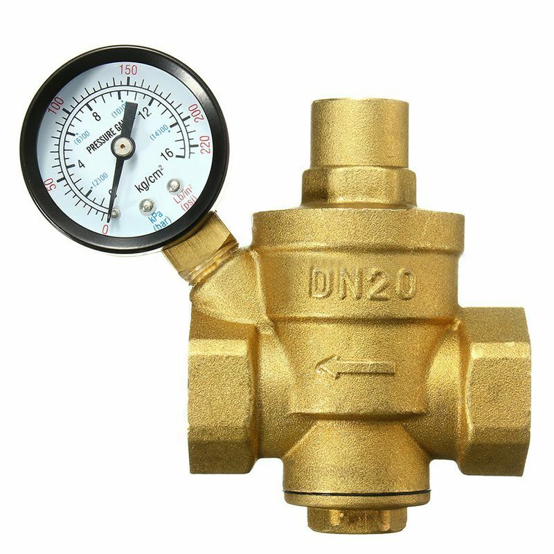 3/4 inch DN20 Adjustable Bspp Brass Water Pressure Reducing Valve With Pres E3O3