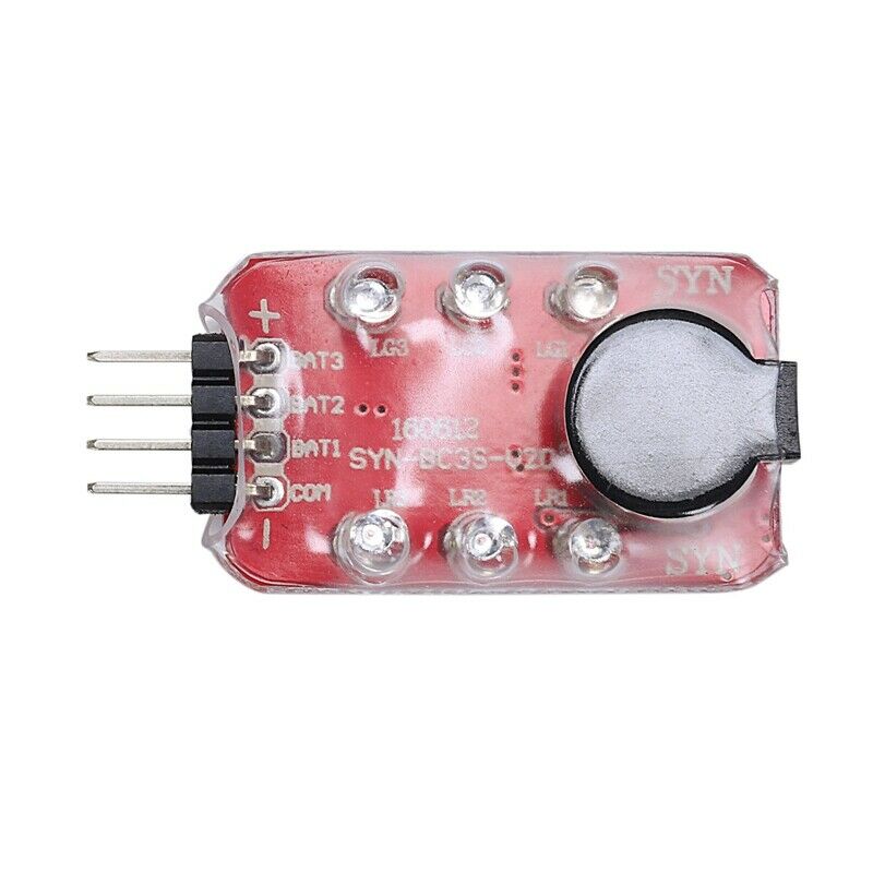 4 x Tester Buzzer Alarm Lipo Battery Low battery Voltage 2S-3S 7.4V T3X2