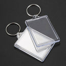 100 Pieces Transparent key holders with space for photos or images of 90 *
