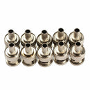 10 Pcs Crimp On BNC Male RG59 Coax Coaxial Connector Adapter For CCTV Camera Ew