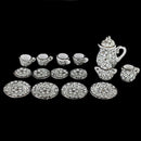 Porcelain tea set Eating Utensils 15pzs Daisy Pattern H1Y7
