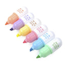 Mini Cute 6pcs/set Highlighters Pen Writing School Office Stationery Supplies