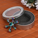 Rainbow Color Hand Spinner Six Arm Water Drop Wheel Alloy Fingertip Toys