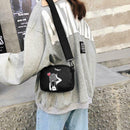Cartoon Printing Square Shoulder Handbags Women PU Leather Crossbody Bag (5