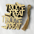 10pcs Wooden Halloween Trick or Treat Pendant Small Hangings Pendants Props