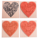 Wooden Rubber Love Heart Stamp For Diary Scrapbooking Card Making DIY Craft BX