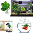 Artificial Green Plant Leaf Betta Hammock Fish Rest Bed Aquariums Decoratio L5J2