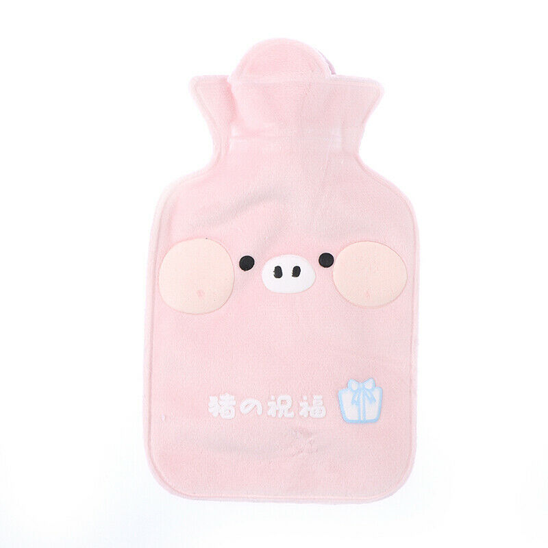 300ml Hot Water Bottle Cartoon Portable Fleece Bag Hand Warm Water BottleB Ew