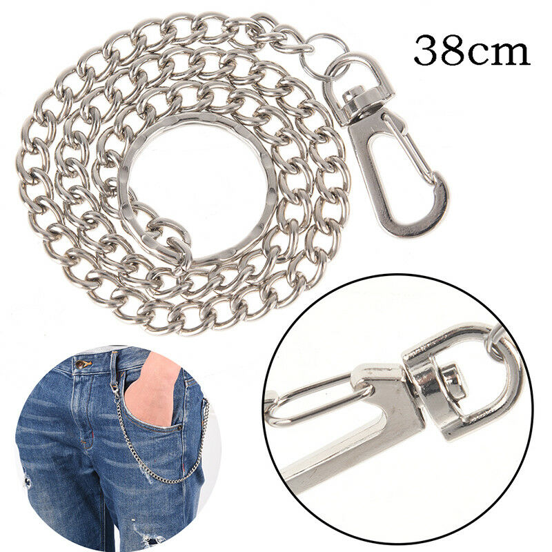 Extra Long Strong Metal hipster Key Wallet Belt Ring Clip Chain keychain  Z