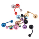 12 Pcs Nipple Ring Pins Navel Belly Button 8mm Rings Body Piercing Jewelry