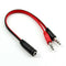 3.5mm Female to Dual Male Mic Audio Y Splitter Cable Extension Cord For PC C2G8