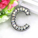 26 Pieces of 2-5.2 cm Letter Letter Patch Sewn on Rhinestone Diamond Patch