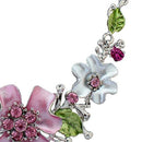 New Fashion Flowers Necklace Earrings Diamond Elegant Women Jewellery Set o K2B5