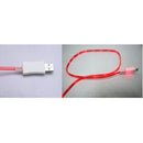 Fashion LED Light Micro USB Data Cable Charging Cord For Android  blue