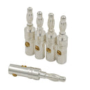 5xrhodium plated copper banana plug speaker cable wire connector hiFi N â„–[